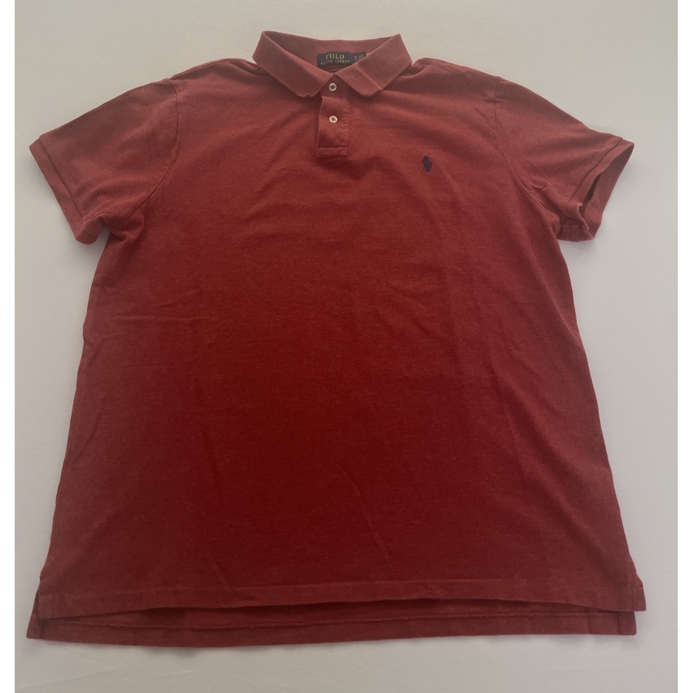 Polo Ralph Lauren Polo Shirt Size XL Light Red Custom Slim Fit Mens / Preppy